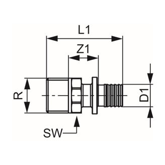 Mynd af TECE Nippiltengi 32mm x 1 1/4"
