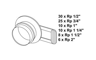 Mynd af TECE Tappar f/Fittings 1/2" - 2"