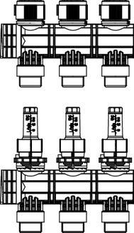 Mynd af TECE SLQ Kista 3+3 með flæðiglasi