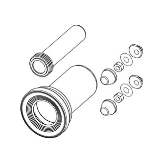 Mynd af TECE tengisett lengra f/innb. wc kassa