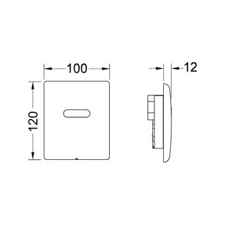 Mynd af TECE snertilaust skoltæki fyrir þvagskál 6V