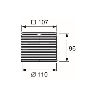 Mynd af TECE Drainpoint S Toppur með Stál ramma 100mm á niðurfall 