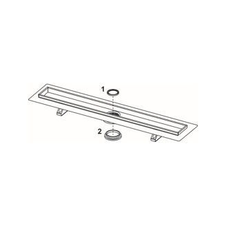 Mynd af TECE renna niðurfall beint 100cm