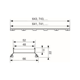 Mynd af TECE drain Plate II Niðurfallsrist 120 cm
