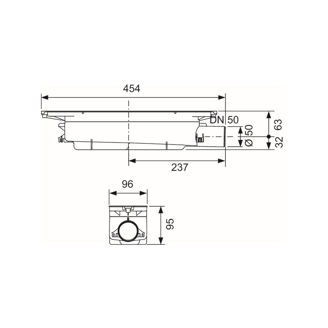Mynd af TECEdrainprofile Vatnslás Standard DN50