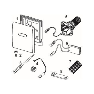 Mynd af TECEplanus Snertilaust skoltæki fyrir þvagskál 230/12V