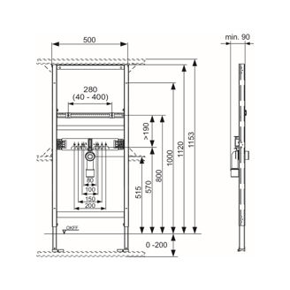 Mynd af TECE grind fyrir handlaug 1120mm