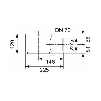 Mynd af TECE vatnslás 1,2l/148mm