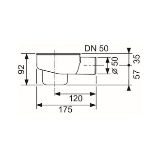Mynd af TECE vatnslás 0,8l/120mm