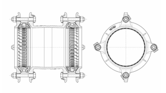 Mynd af Synoflex Samtengi Hawle DN350-300 PN10