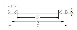 Mynd af Gatahringur fyrir Flangs DN32 PN16 Zinkhúð
