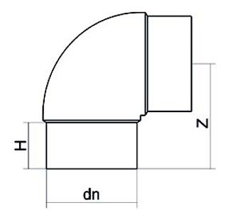 Mynd af Hné EF DN32 90° SDR11