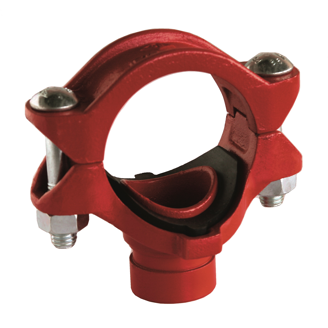 Mynd af Klemmuté grópað 4" x 2" Rautt