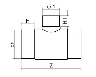Mynd af Rafsuðu Té Minnkandi DN315-180 SDR17