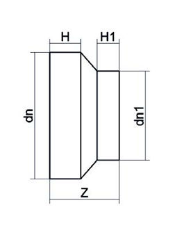 Mynd af Rafsuðu Minnkun Stutt DN315-280 SDR17 