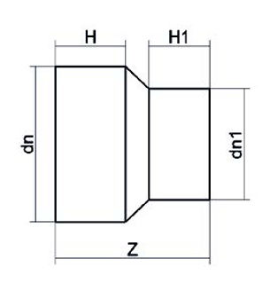 Mynd af Rafsuðu Minnkun DN90-75 SDR 17