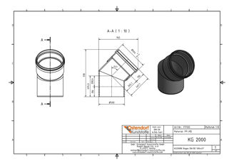 Mynd af KG2000 Hné 500mm - 45°