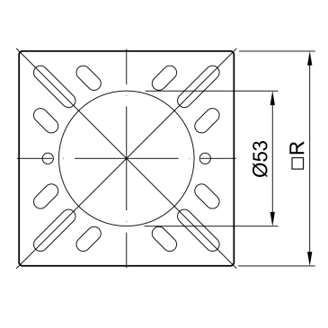Mynd af ACO Rist RF 117x117mm - DN50