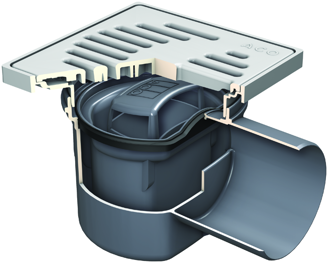 Mynd af Niðurfall Vinkill DN100 m. Sandfangara ACO