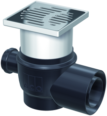 Mynd af Niðurfall m. Gegnumstreymi DN70/100 ACO