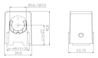 Mynd af Slöngufesting FALU SNAP einföld 16/20mm