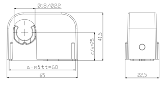 Mynd af Slöngufesting FALU SNAP einföld 18/22mm