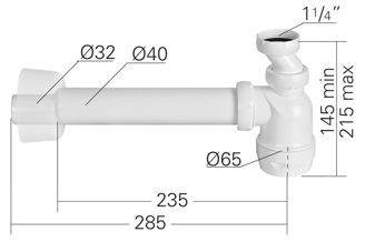 Mynd af Vatnslás FALU plast 32/40