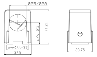Mynd af Slöngufesting FALU SNAP einföld 25/28mm