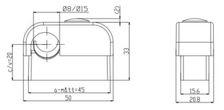 Mynd af Slöngufesting FALU ORIGINAL einföld 8-15mm