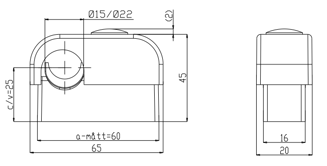 Mynd af Slöngufesting FALU ORIGINAL einföld 15-22mm