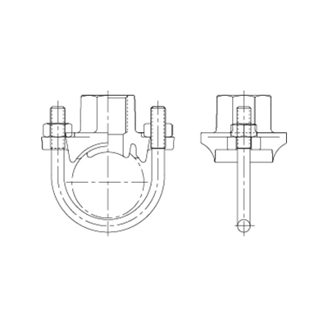 Mynd af  Klemmuté U-járn 1 1/2" x 3/4" Rautt