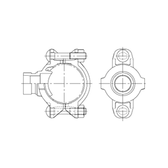 Mynd af Klemmuté grópað 2 1/2" x 1 1/4" Rautt