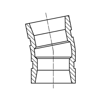 Mynd af 11,25° Hálf Hné 1 1/2" - Rauður