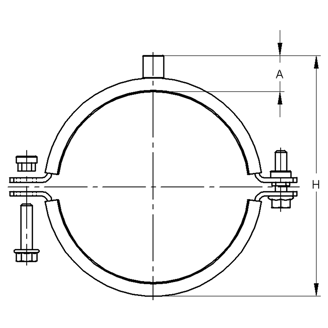 Mynd af MEFA Rörafesting Maxima 250-255mm M16