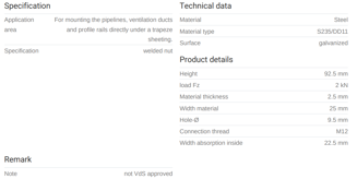 Mynd af MEFA Festing Trapisa MU-S M12