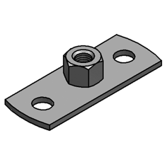 Mynd af Fótstykki M8 80x30mm MEFA