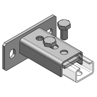 Mynd af MEFA Veggfesting lárétt f. brautir STEX 35