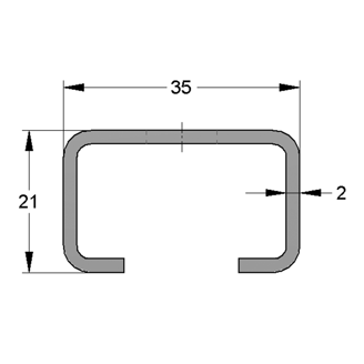 Mynd af MEFA Brautir 35x21x2mm 2M