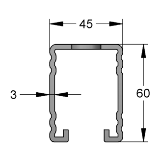 Mynd af MEFA Brautir 45x60x3mm 6M