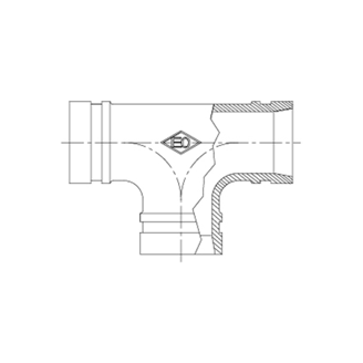 Mynd af Té 1 1/2" -Galvaniserað