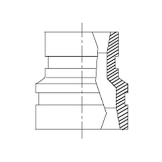 Mynd af Minnkanir 1 1/2" x 1 1/4" Galvaniserað 