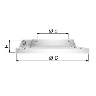 Mynd af Plast Rósetta 1/2"