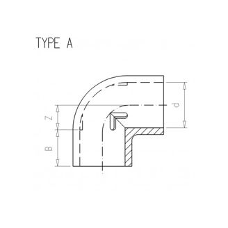 Mynd af PVC Hné 250mm
