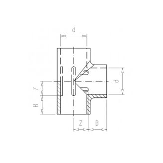 Mynd af PVC Té 16mm