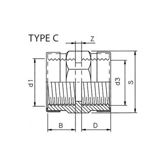 Mynd af PVC Múffa 1/2" x 1/2"