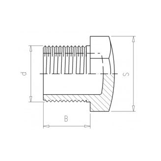 Mynd af PVC Snittaður Tappi 3/8"
