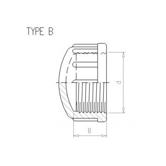 Mynd af PVC Snittað Botnlok    2"