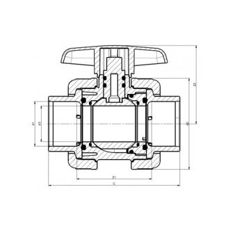 Mynd af PVC Kúluloki m/2 Unionum 16mm