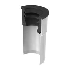 Mynd af ACO Minnkun m/gúmmí  50/40 Ryðfrítt