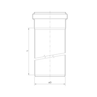 Mynd af ACO Rör 75 x 250 Ryðfrítt